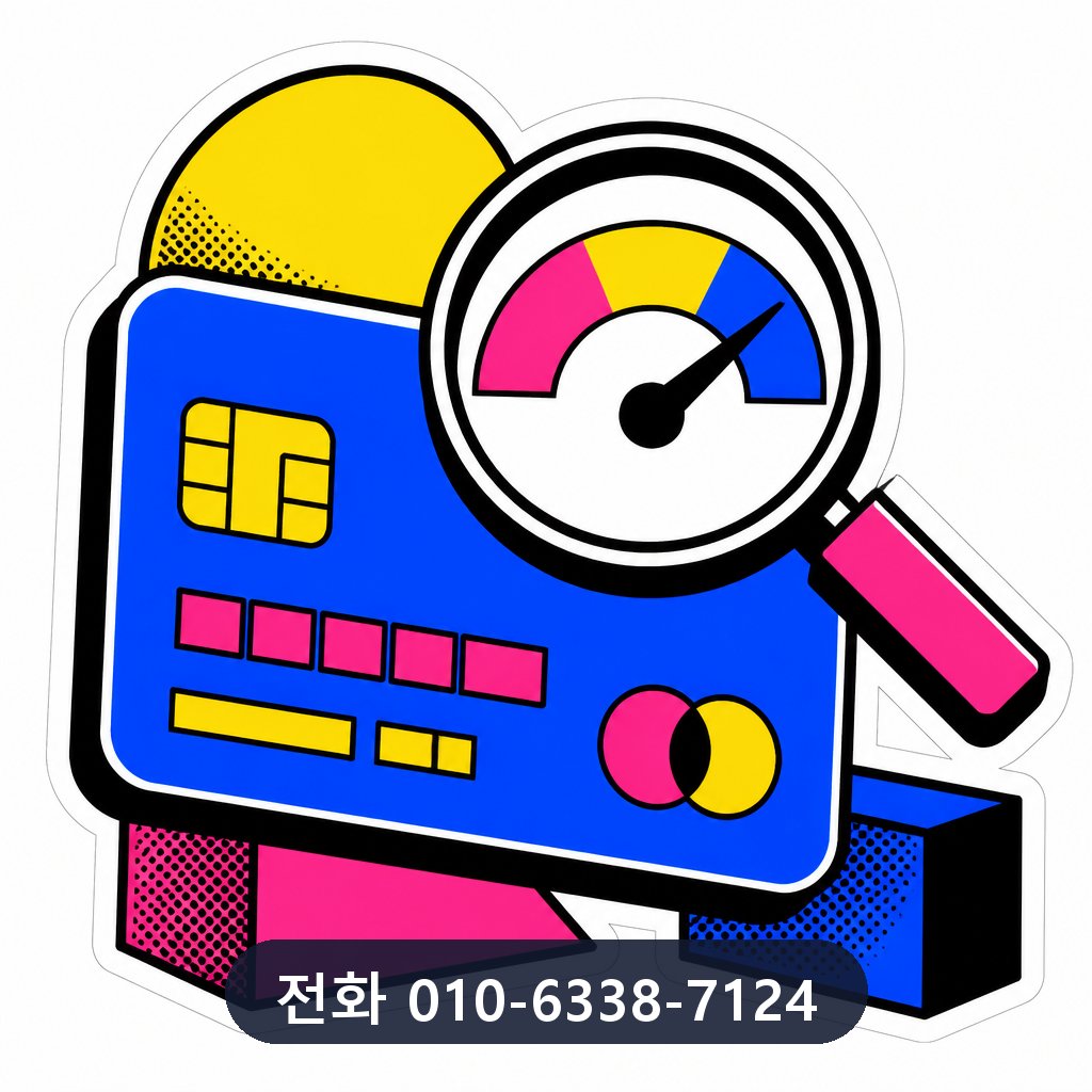 신용카드 현금 결제 한도 확인 이미지 · 문의 010-6338-7124